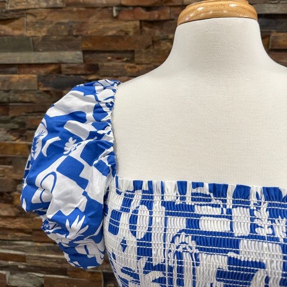 SHOW ME YOUR MUMU Revolve Afternoon Tea Dress In Santorini Escape - Picture 6 of 13